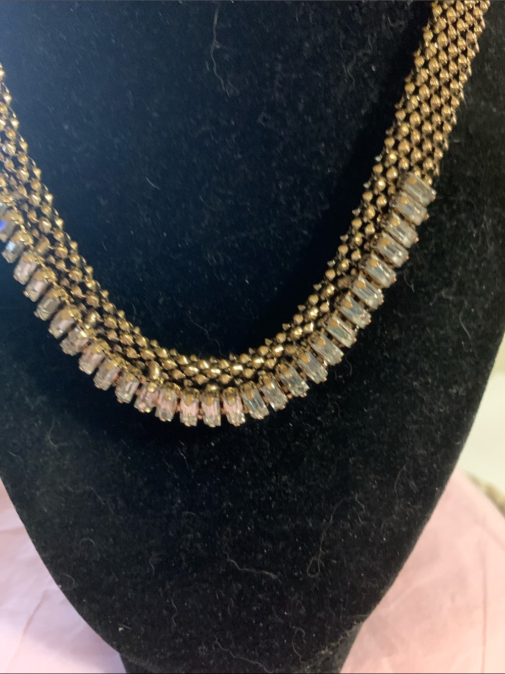 Aldo Gold-Tone Chain Necklace with Iridescent Crystal Accents